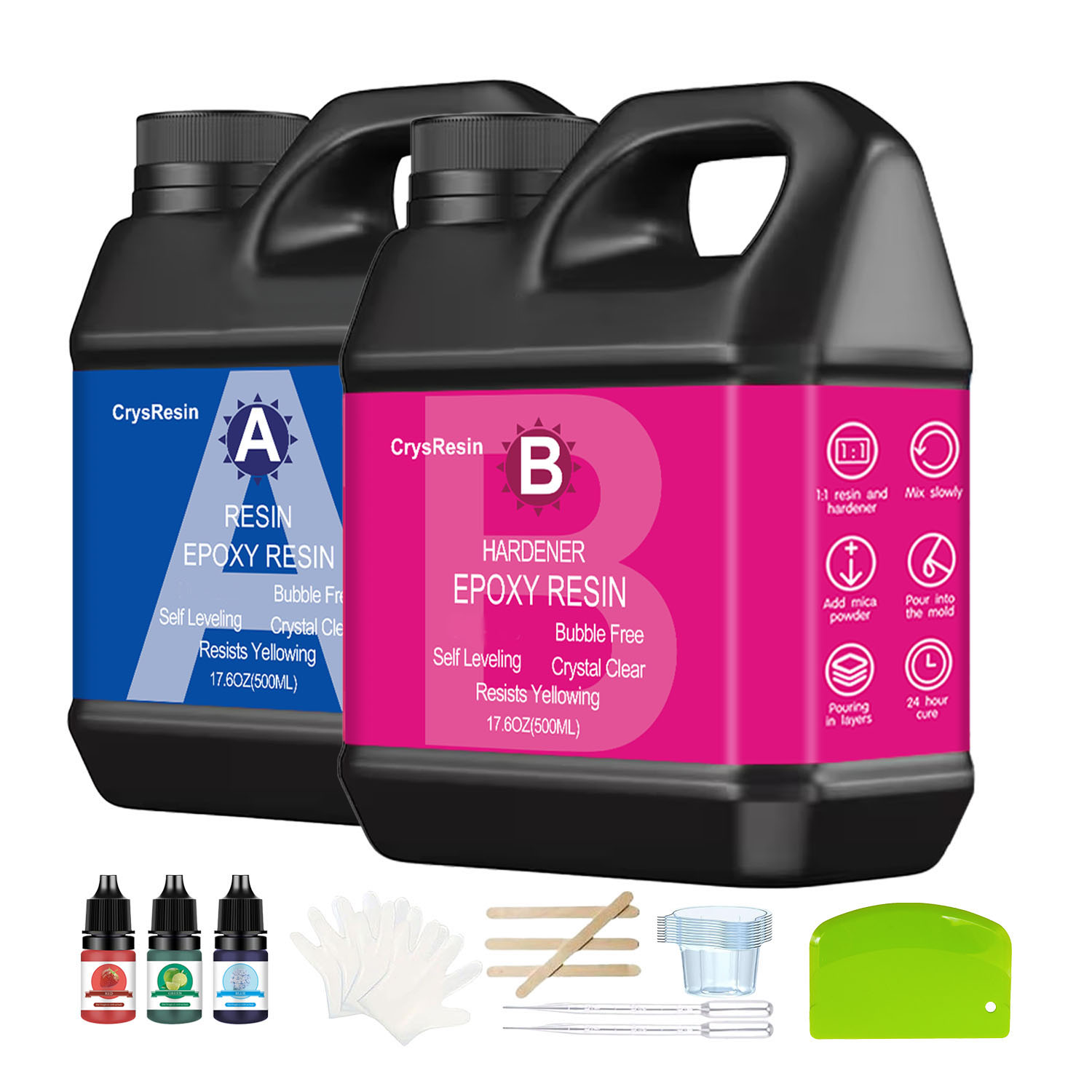 Resin Casting Mold - راتنج إيبوكسي شفاف كريستالي بنسبة 1:1،