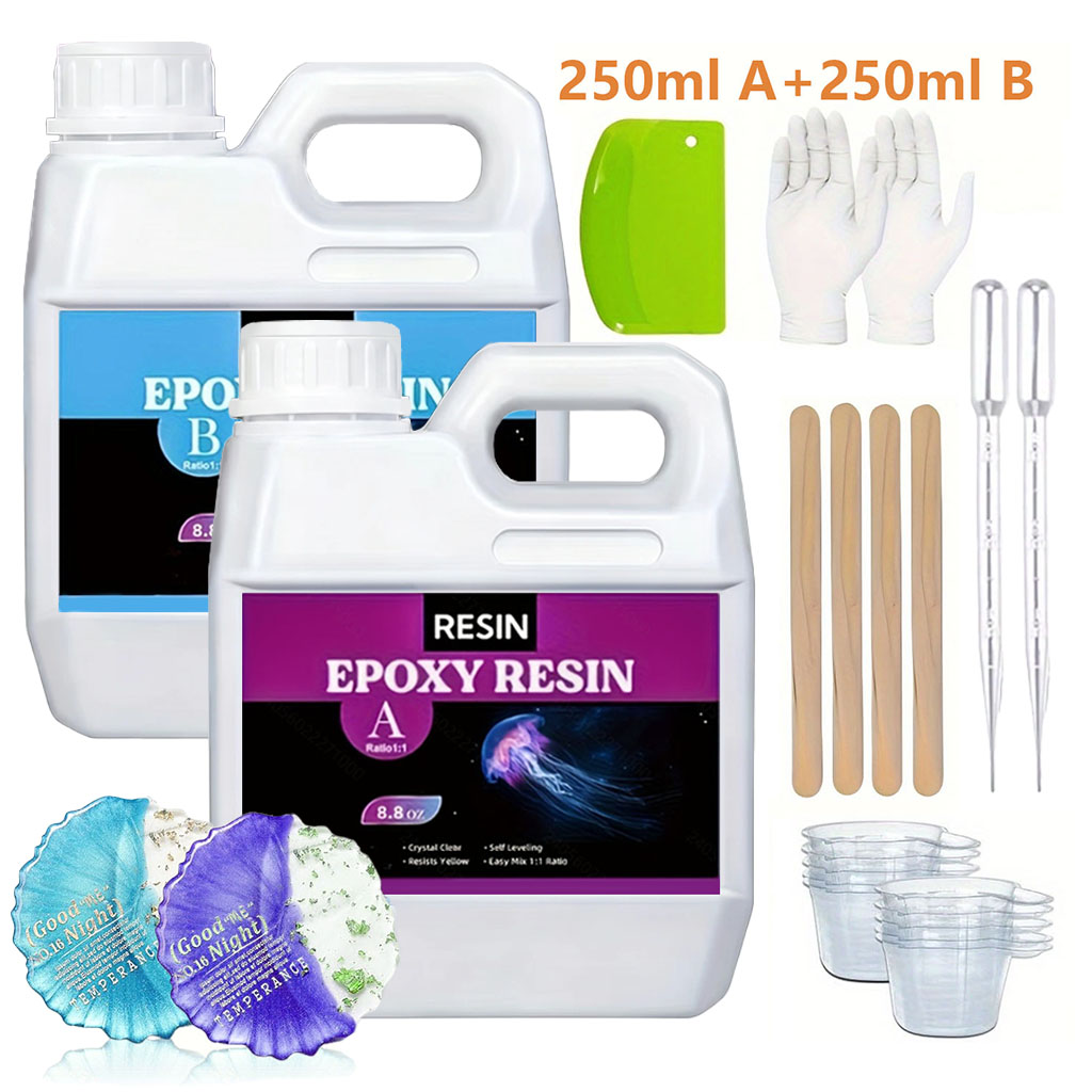 Resin Casting Mold - طقم راتنج إيبوكسي شفاف كريستالي 125