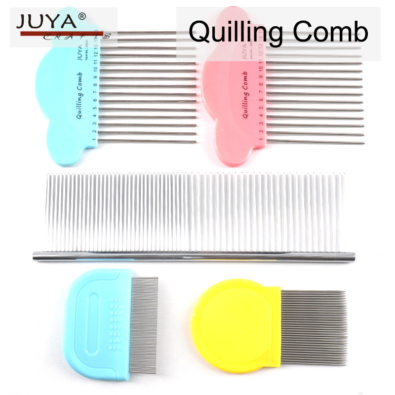 Quilling Paper Strips - مشط JUYA Quilling، 4 أنماط، أزرق