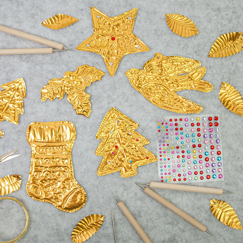Art Craft With Paper - DIY الذهب احباط الفن الإغاثة زينة