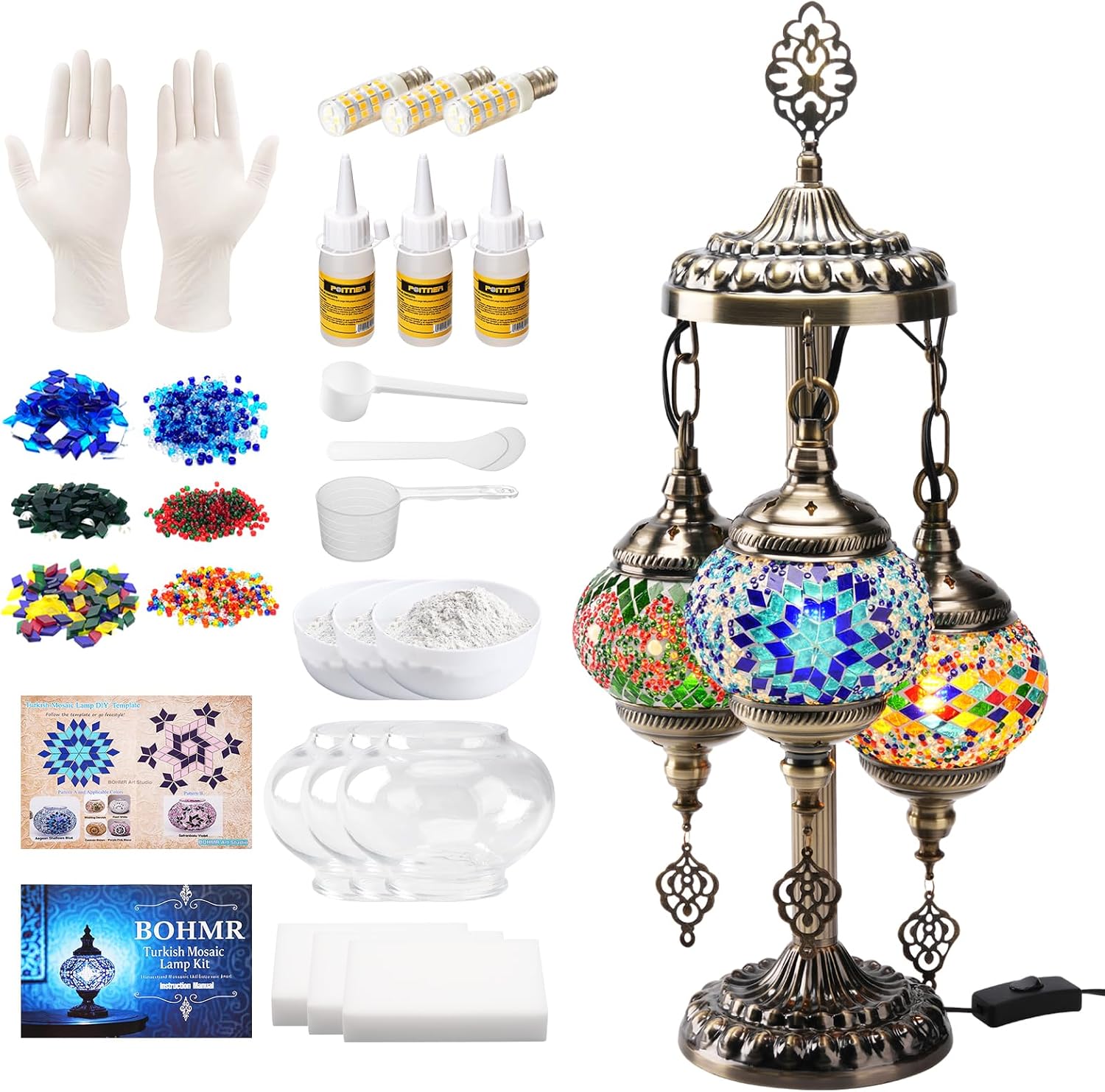 Art Craft Easy - طقم صنع مصباح تركي فسيفسائي ثلاثي