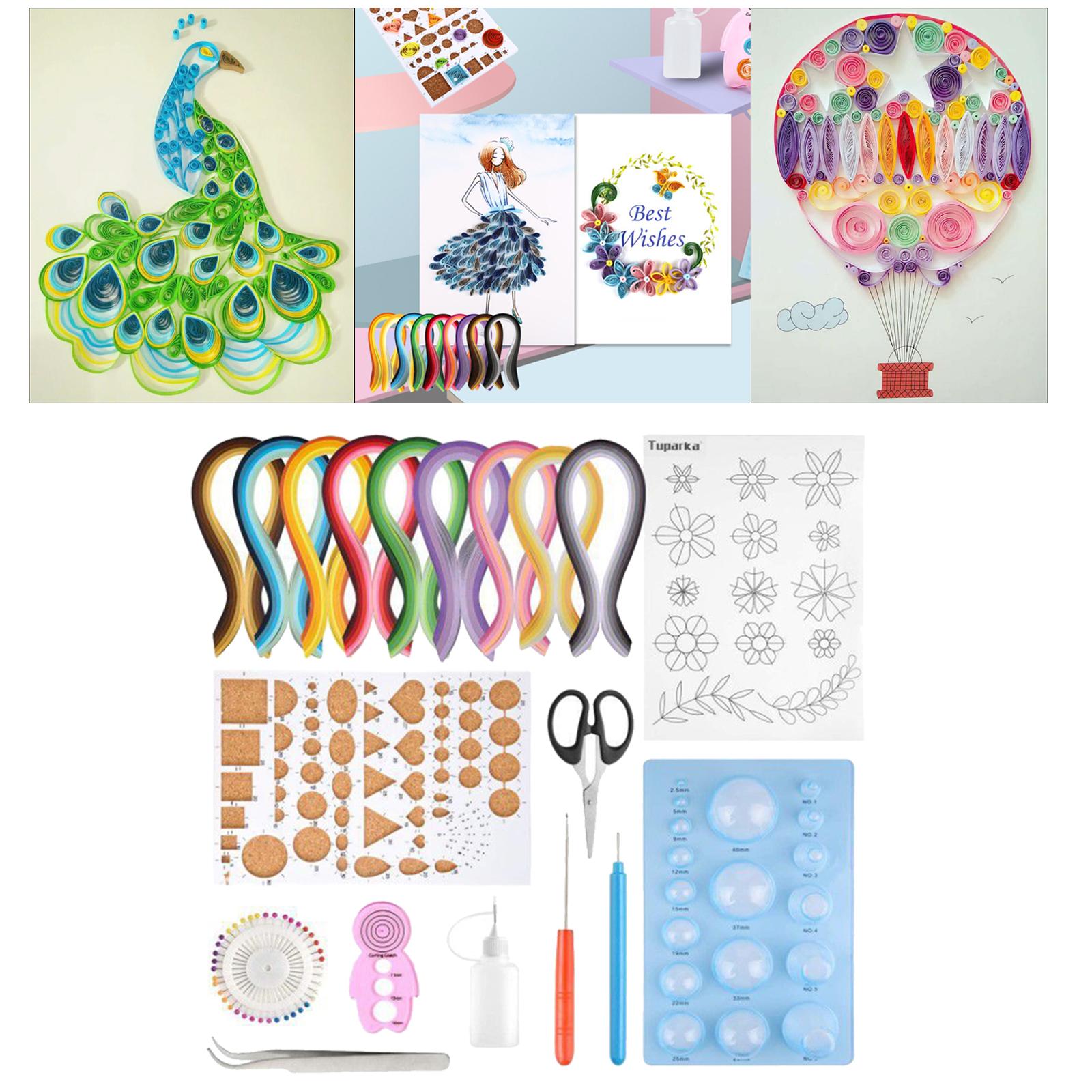 Quilling Paper Strips - شرائط الورق أداة اللف التدرج 9