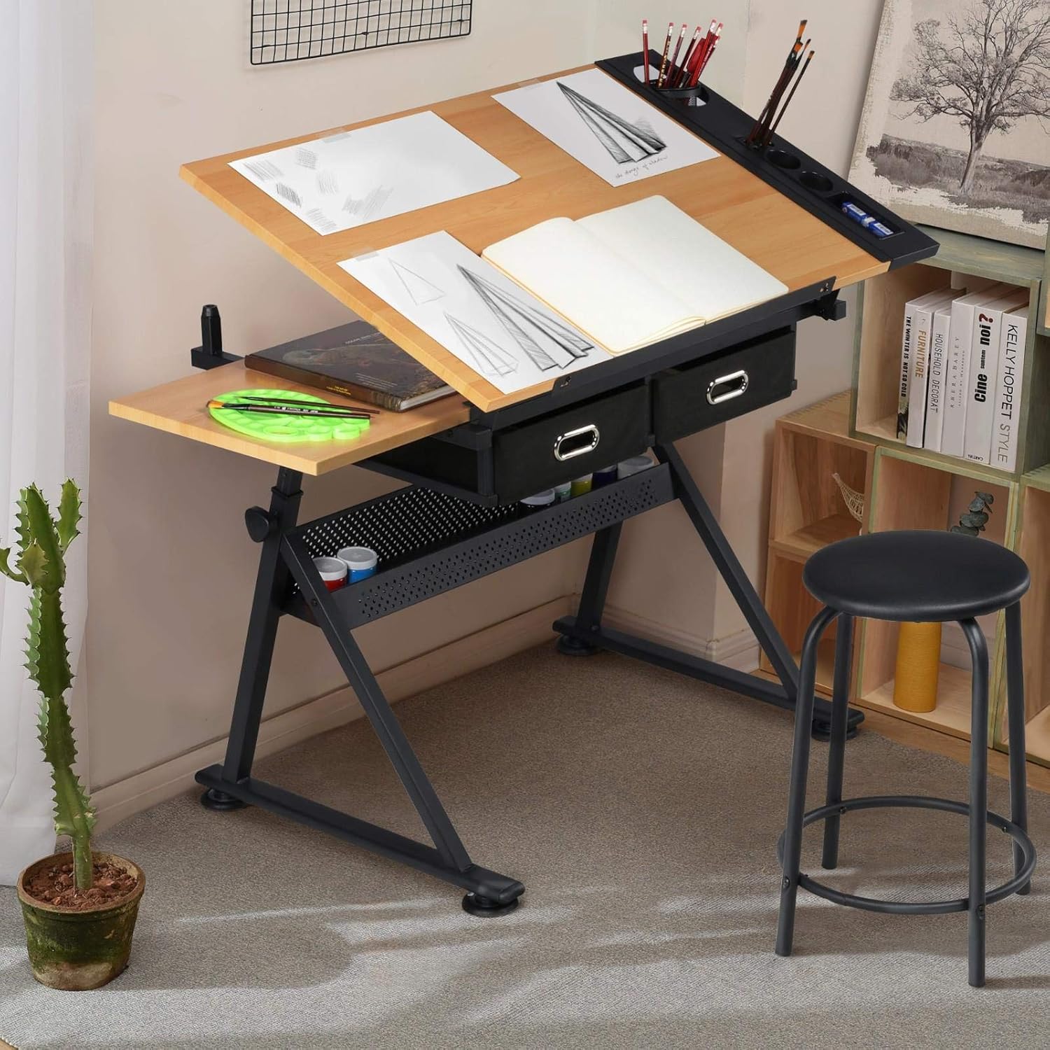 طاولة رسم قابلة للتعديل مع كرس - مراجعة Art Craft Home وسعره