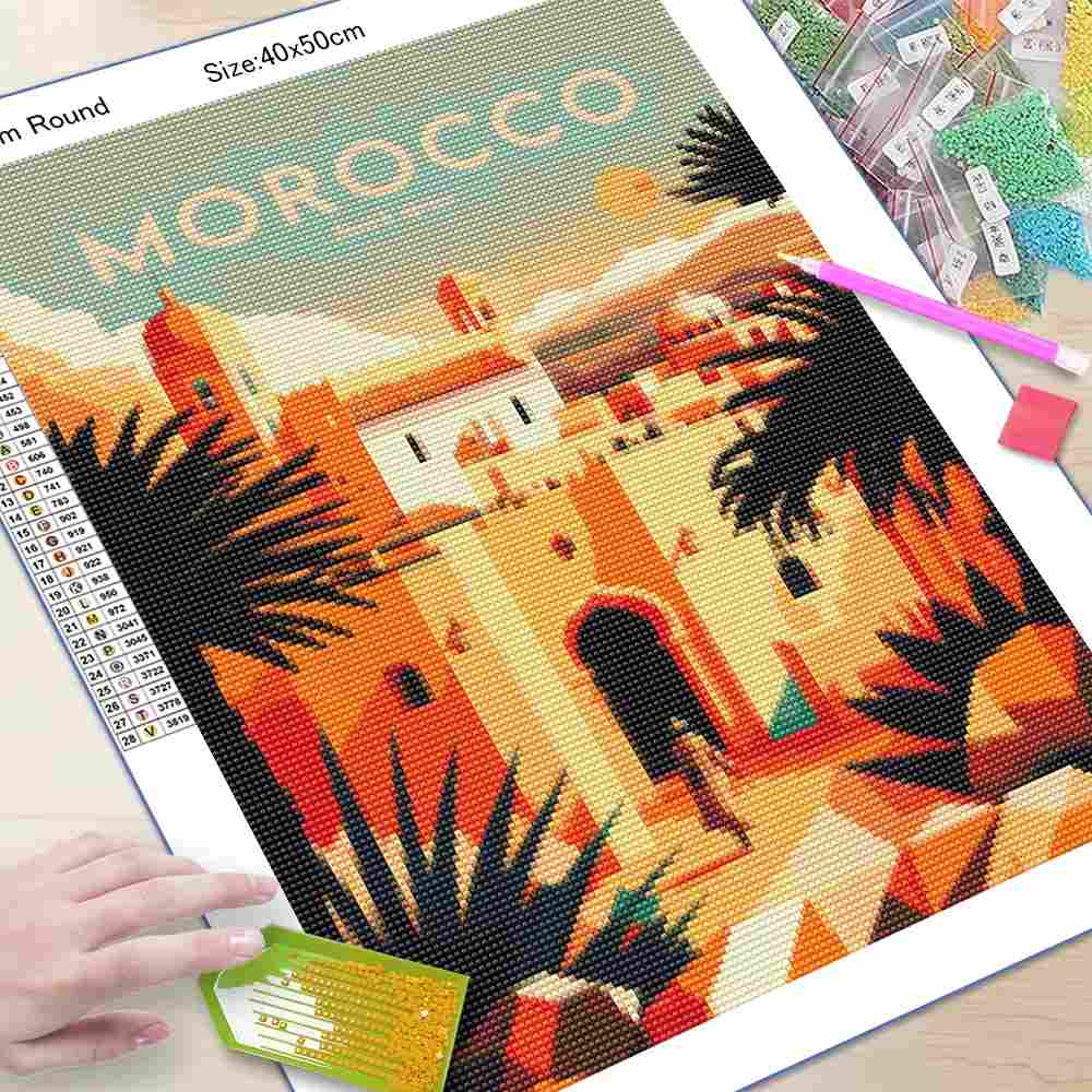 لوحة ألماس كاملة بتصميم دائري  - مراجعة Art Craft Hobbies وسعره