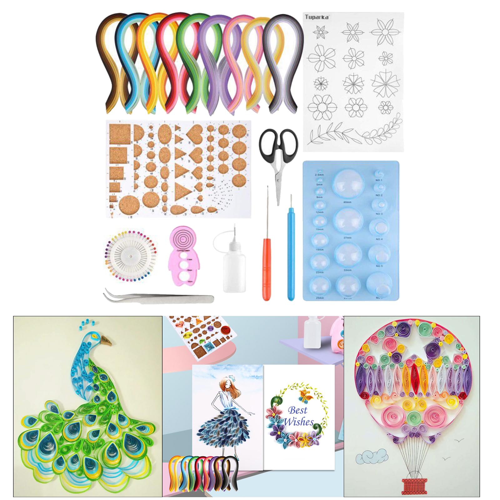 شرائط الورق أداة اللف التدرج 9 - مراجعة Quilling Paper Strips وسعره