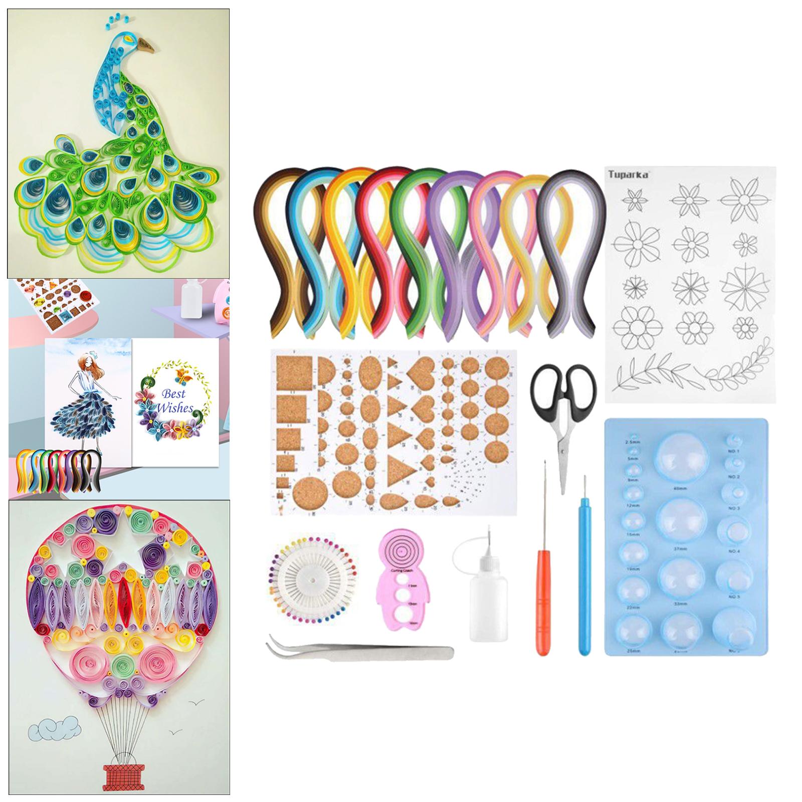 شرائط الورق أداة اللف التدرج 9 - مراجعة Quilling Paper Strips وسعره