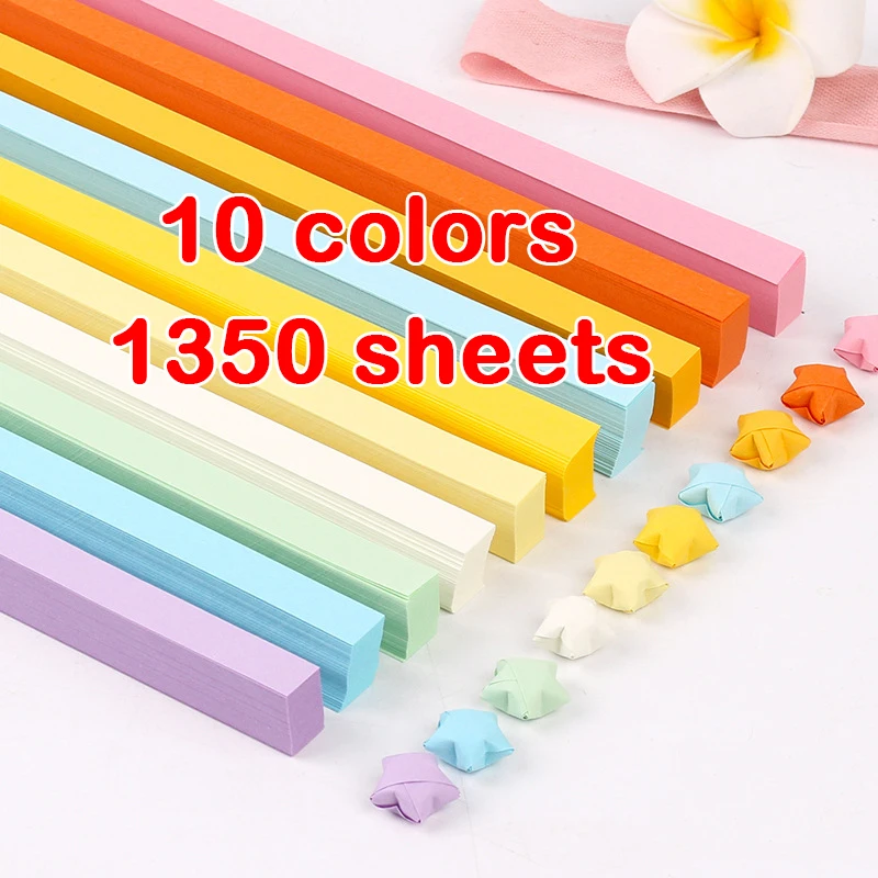 1350 ورقة ستار اوريغامي ورقة س - مراجعة Quilling Paper Strips وسعره