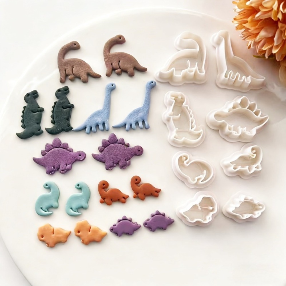 مجموعة من 8 قطع قوالب طين على  - مراجعة Dinosaur And Craft وسعره