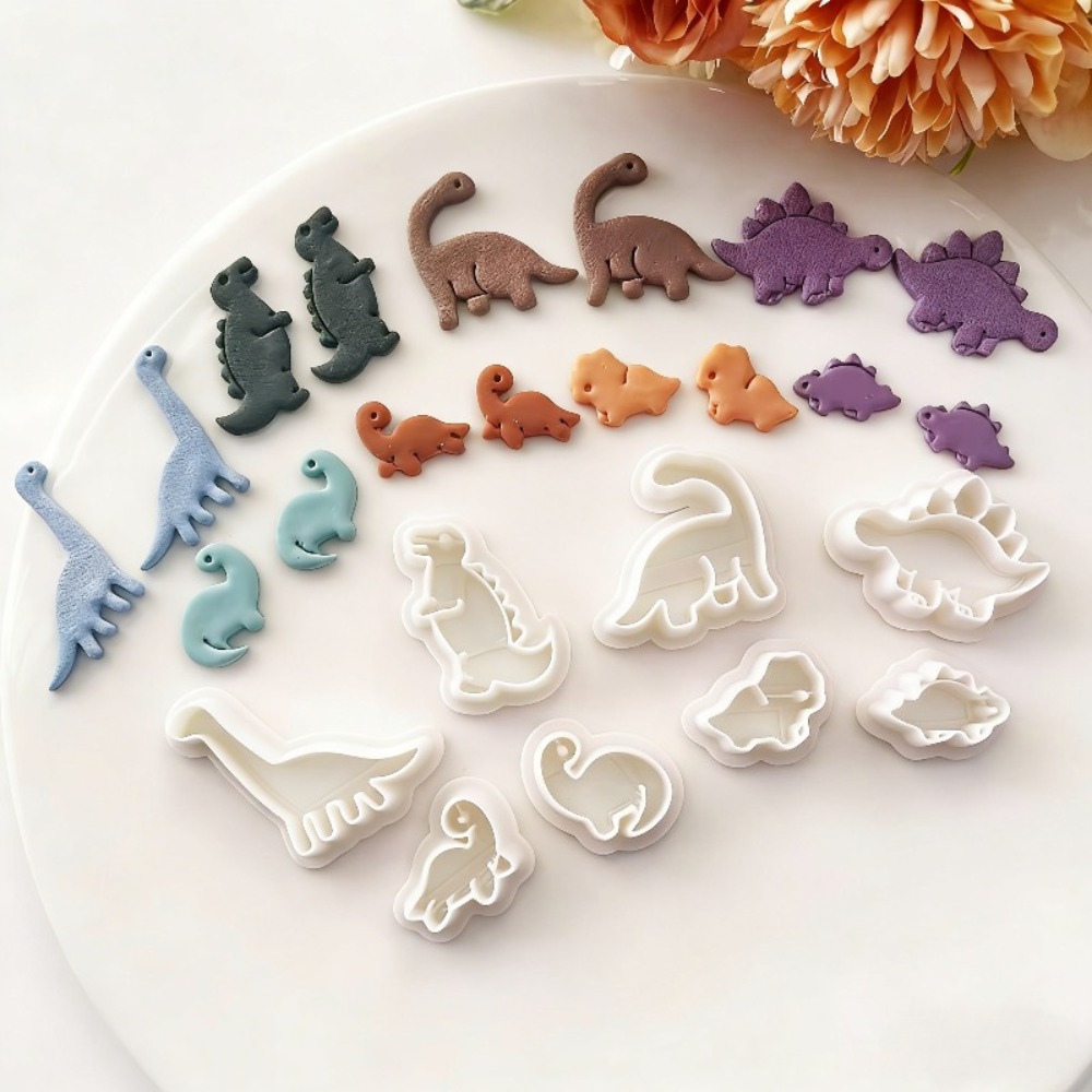 مجموعة من 8 قطع قوالب طين على  - مراجعة Dinosaur And Craft وسعره