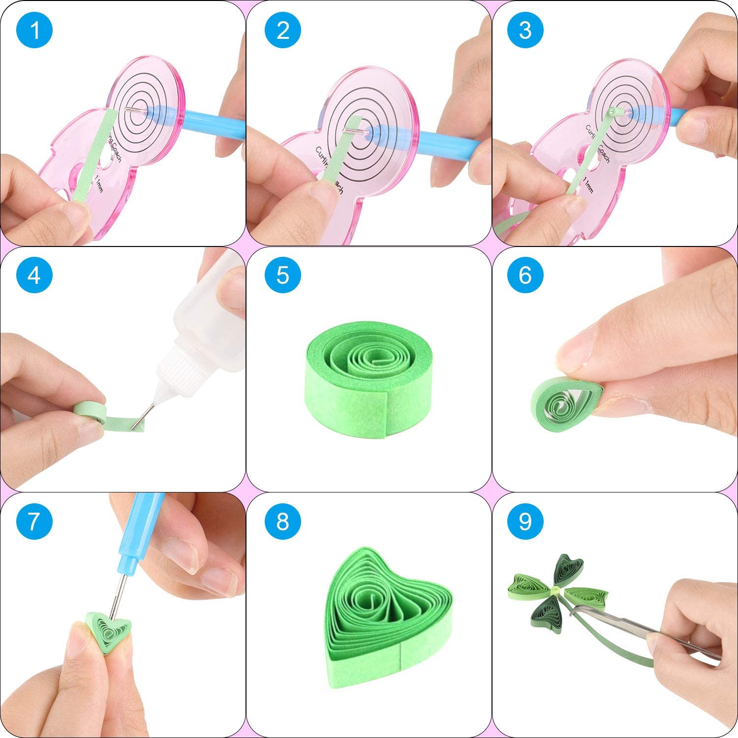 ورقة اللف مجموعة 18 أنواع أدوا - مراجعة Quilling Paper Strips وسعره
