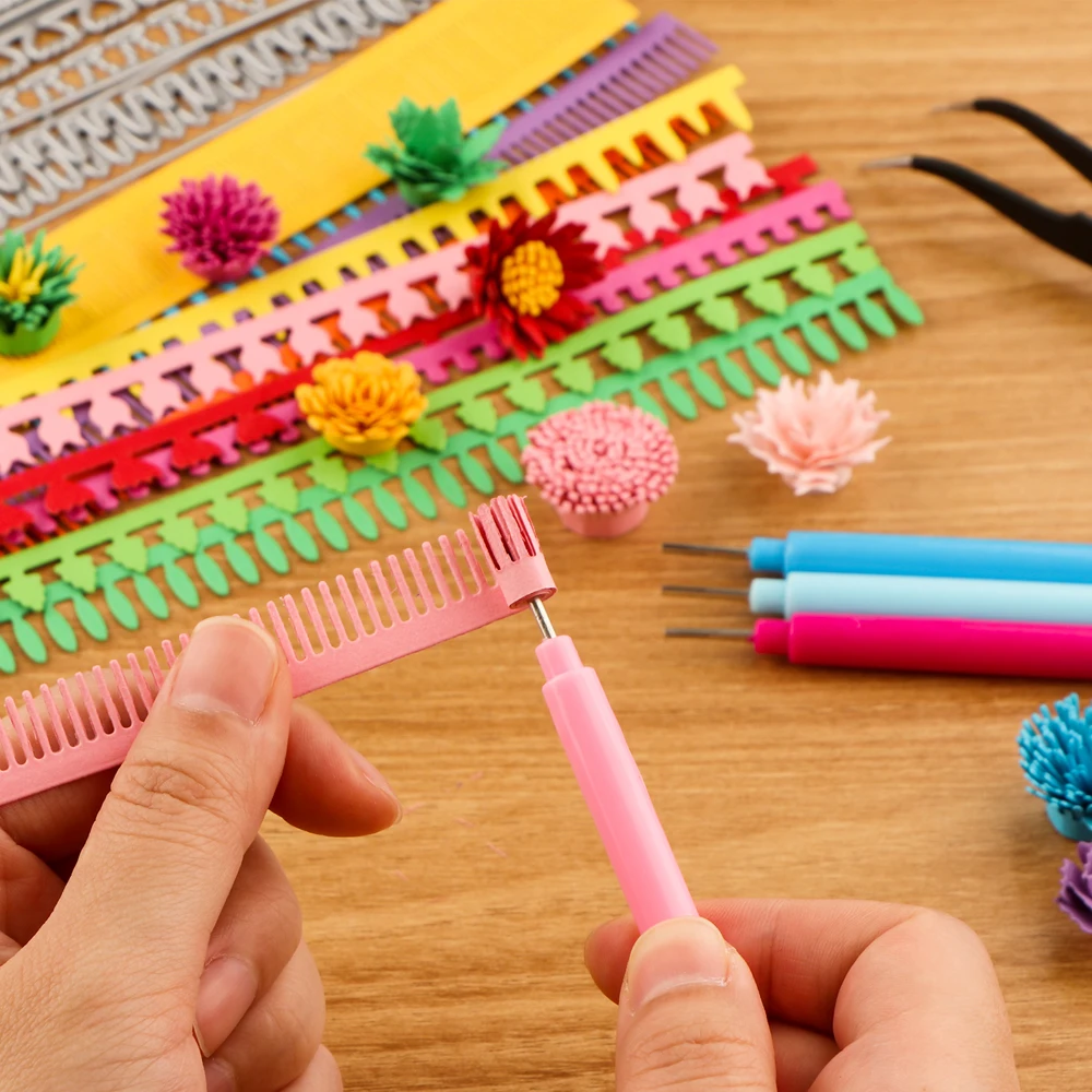 ثلاثية الأبعاد دوامة زهرة قطع  - مراجعة Quilling Paper Strips وسعره